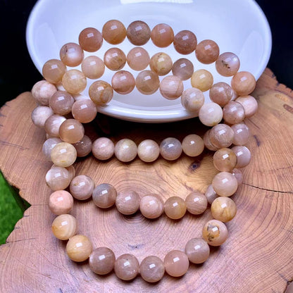 Peach moonstone Bracelet 8mm 1pc (SL605)