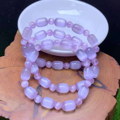 Purple selenite barrel (dyed) Bracelet 8*12mm 1pc (SL621)
