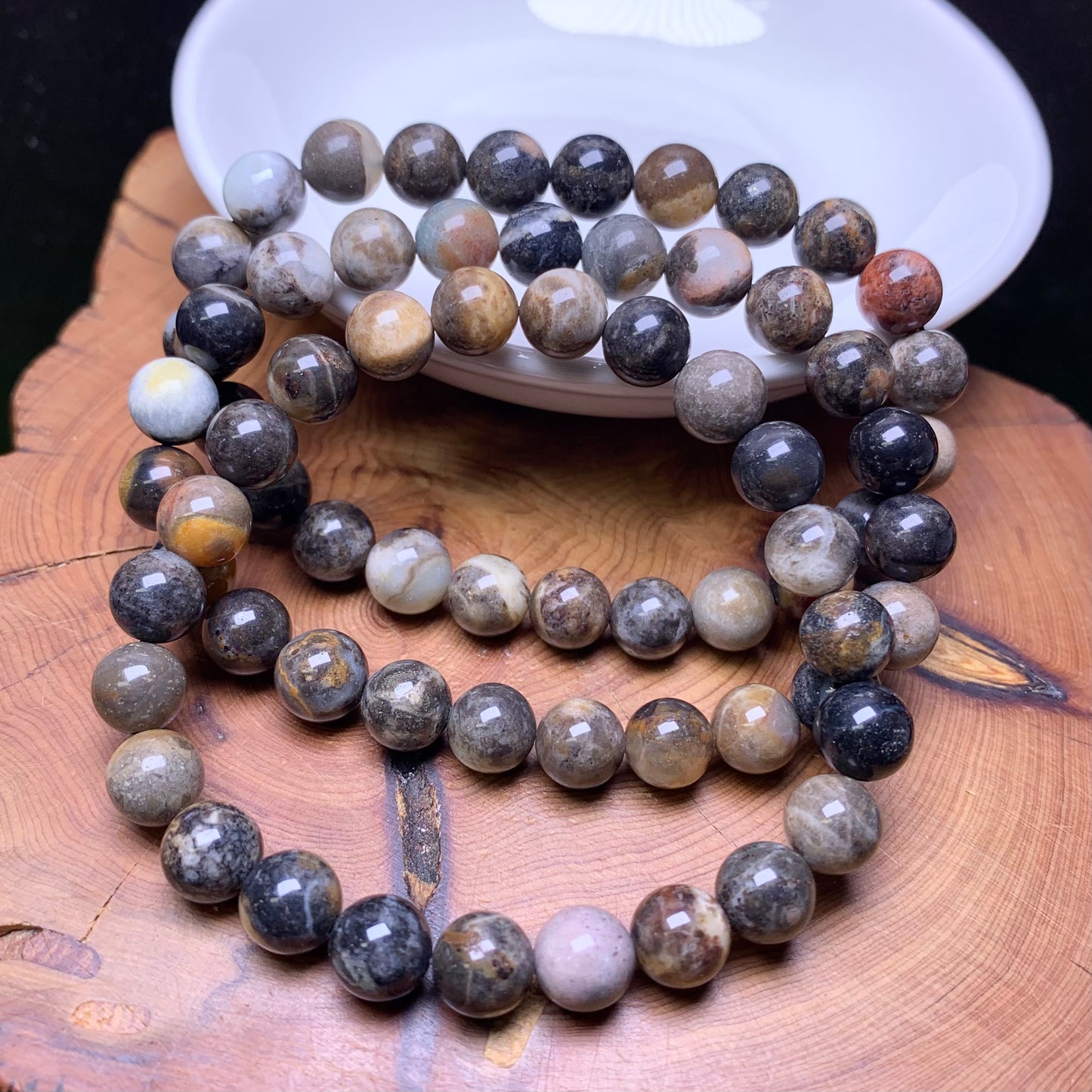 Copper ore agate Bracelet 8mm 1pc (SL634)