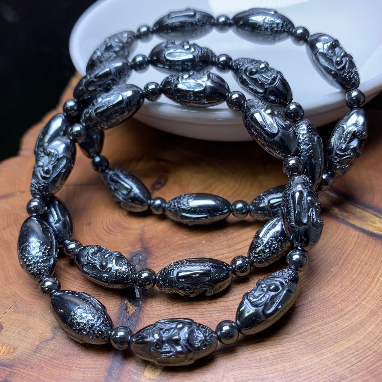 Hematite Bracelet 7.5*16mm 1pc (SL642)