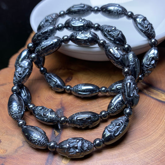 Hematite Bracelet 7.5*16mm 1pc (SL642)