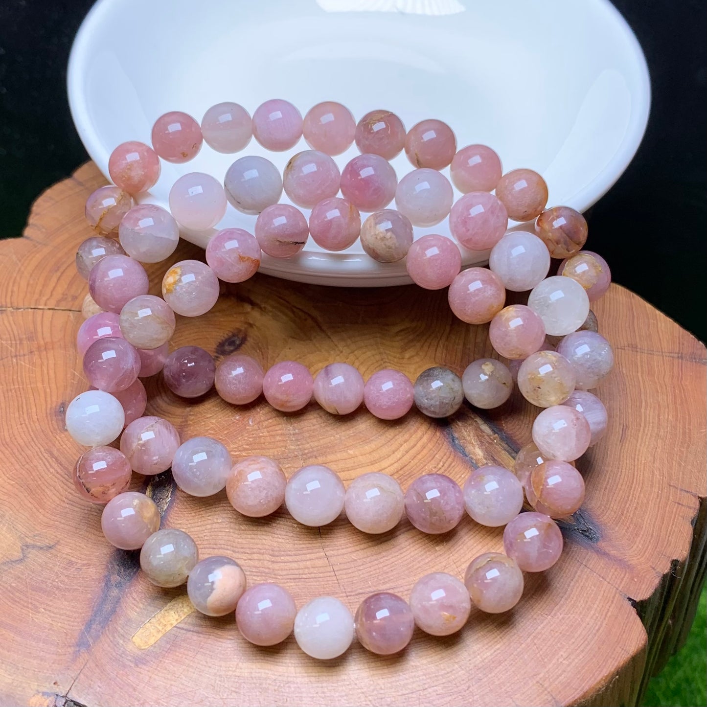 Lavender Rose Quartz Bracelet 8mm 1pc(SL636)
