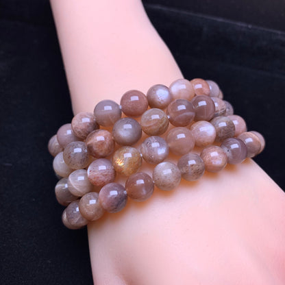 Purple tone moonstone Bracelet 9mm 1pc (SL635)