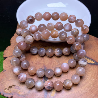 Purple tone moonstone Bracelet 9mm 1pc (SL635)