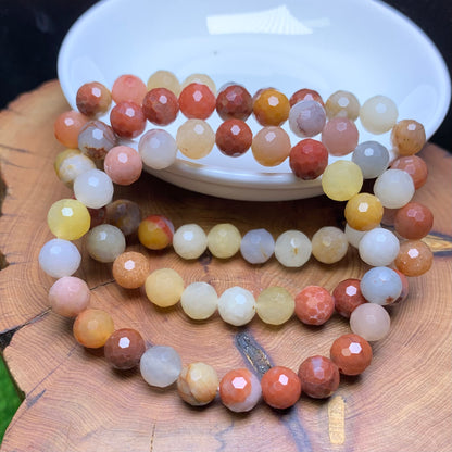 Golden Lace Jade Facet 8mm 1pc (SL639)