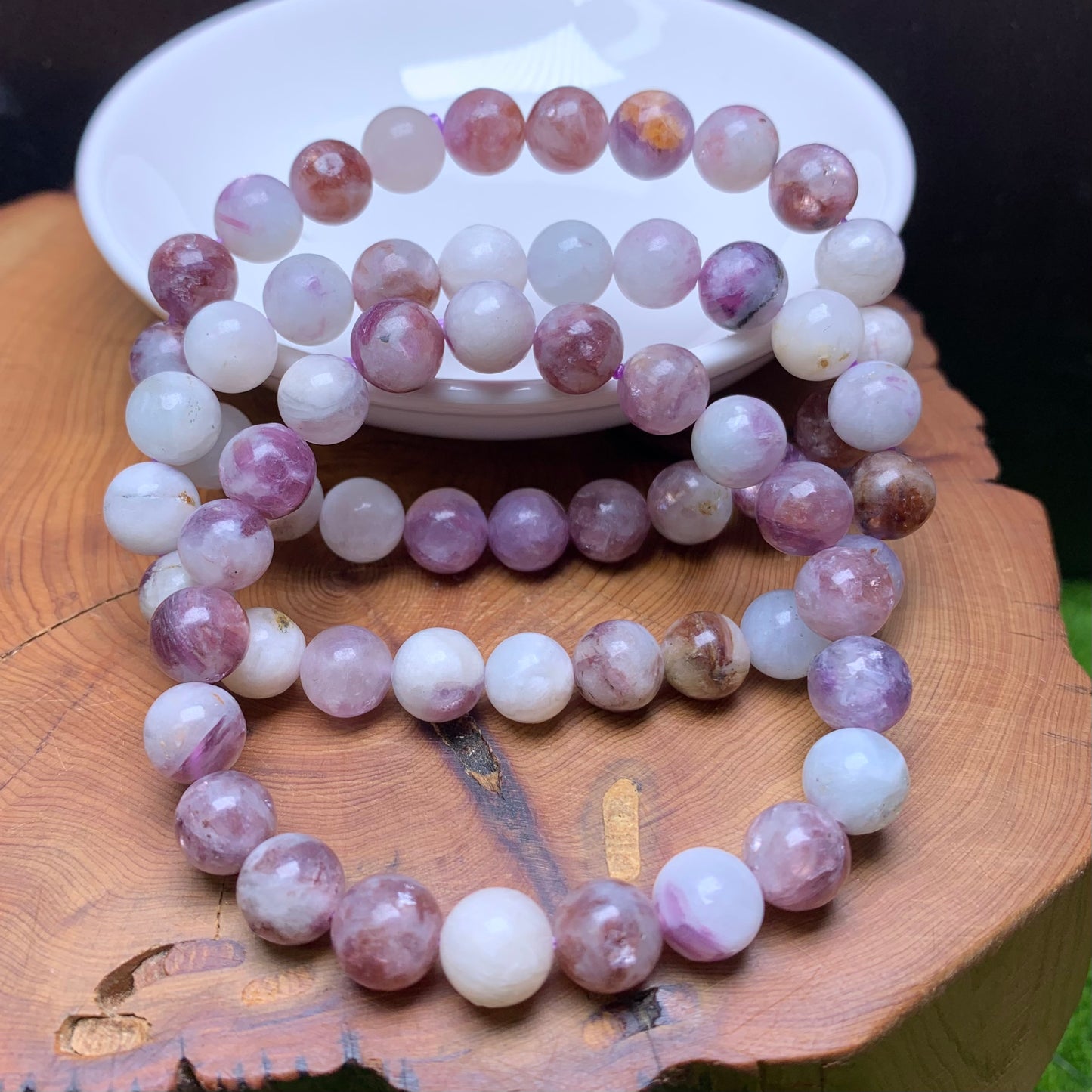 Purple Emerald Quartz Bracelet 8mm 1pc (SL643)