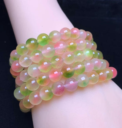 Peach Chalcedony（DYED） Bracelet 8mm 1pc (SL659)