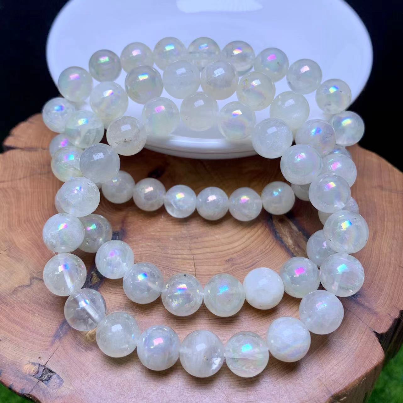 Aura Purple Jade Quartz Bracelet 9mm 1pc (SL652)