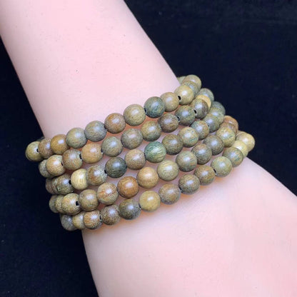 Green sandalwood Bracelet 6mm 1pc (SL657)