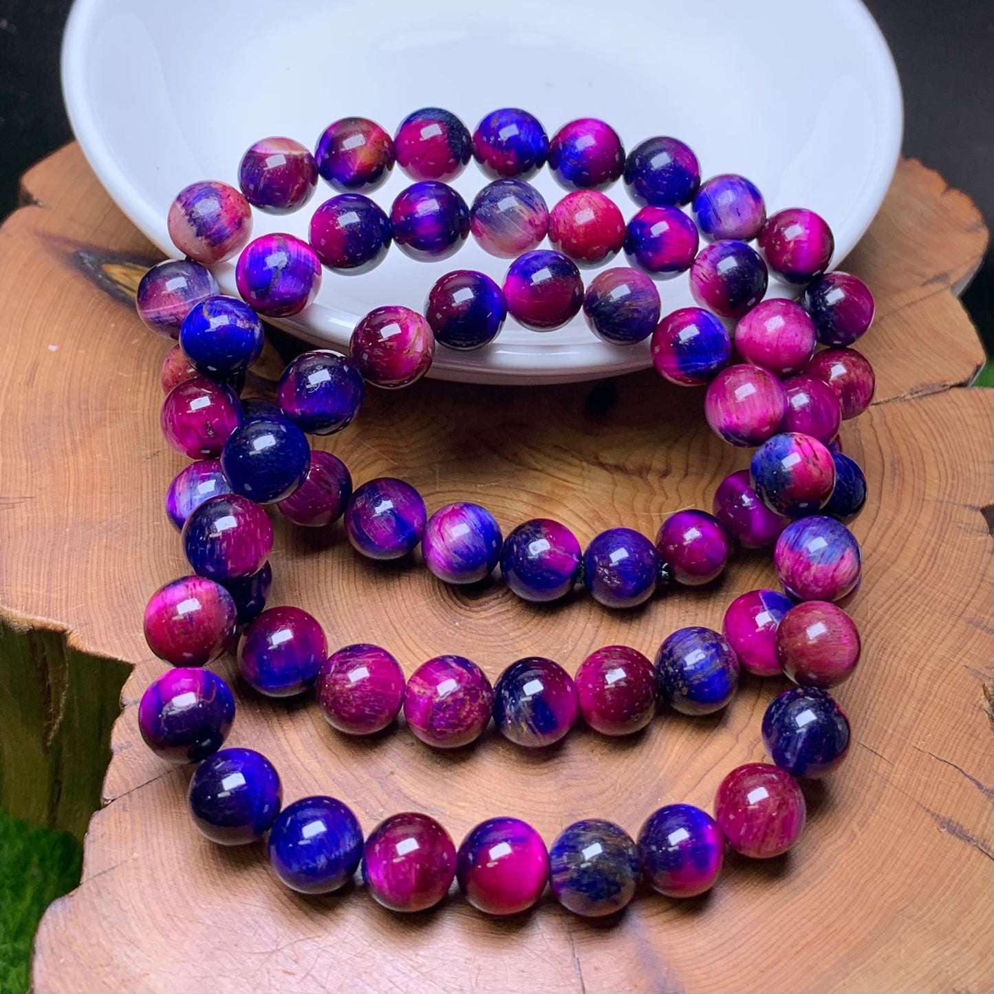 Fairy galaxy tiger eye(dyed) bracelet 8mm 1pc(SL695)