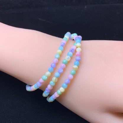 Macaroon Shell (dyed) bracelet 3circle 4mm 1pc (SL703)