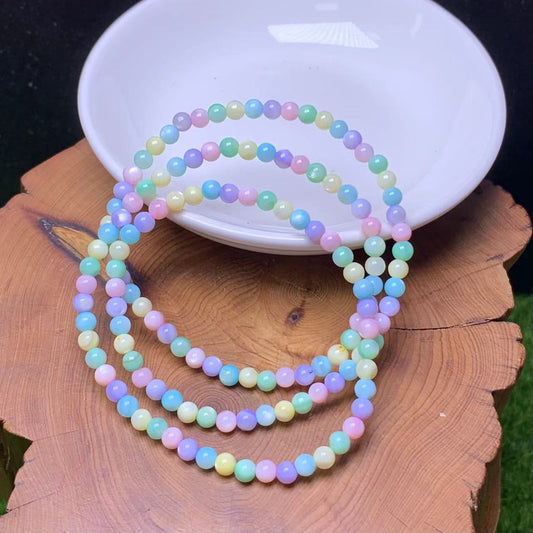 Macaroon Shell (dyed) bracelet 3circle 4mm 1pc (SL703)