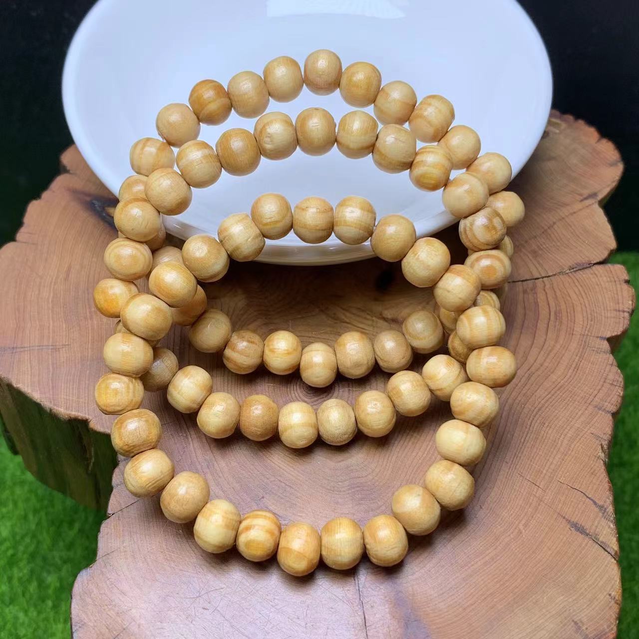 Pine Wood Bracelet 8mm 1pc (SL706)
