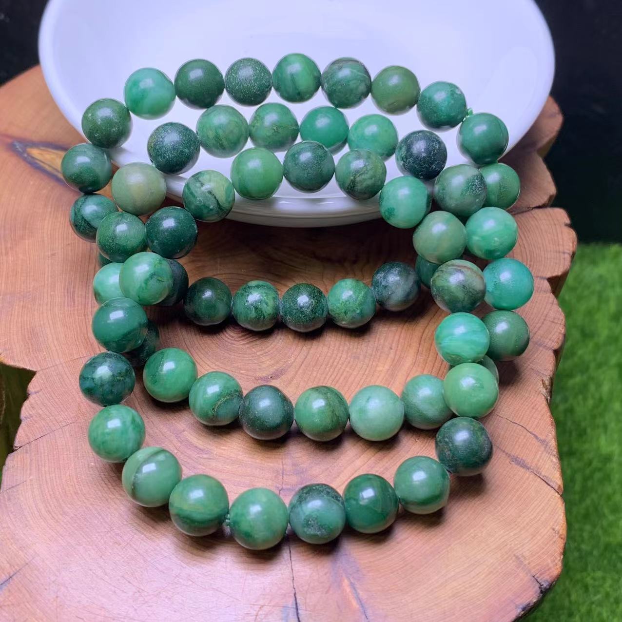 African Emerald bracelet 8mm 1pc (SL705)