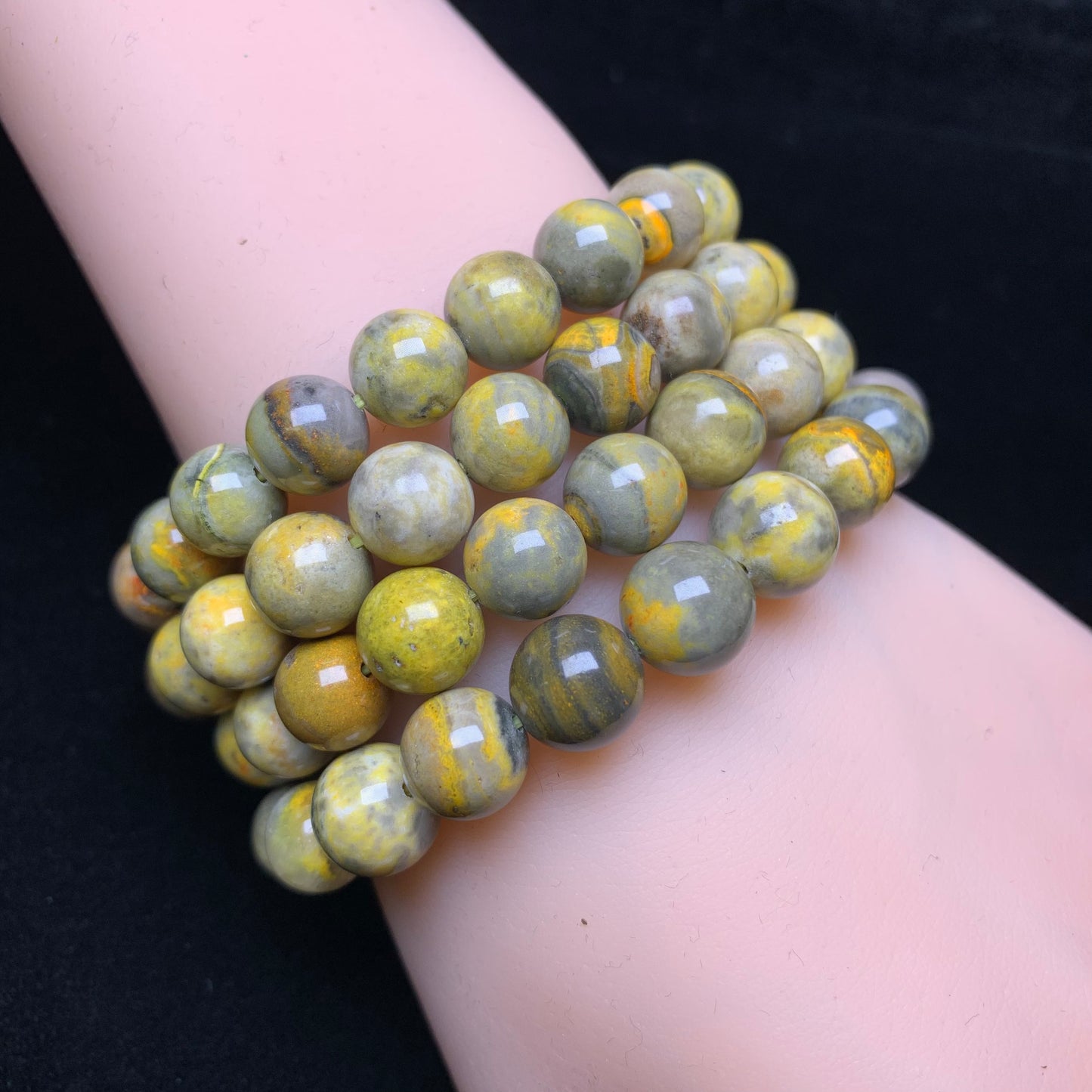 Bumblebee jasper bracelet 9mm 1pc(SL666)