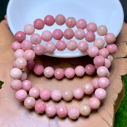 Pink lace jasper facet bracelet 8mm 1pc(SL685)