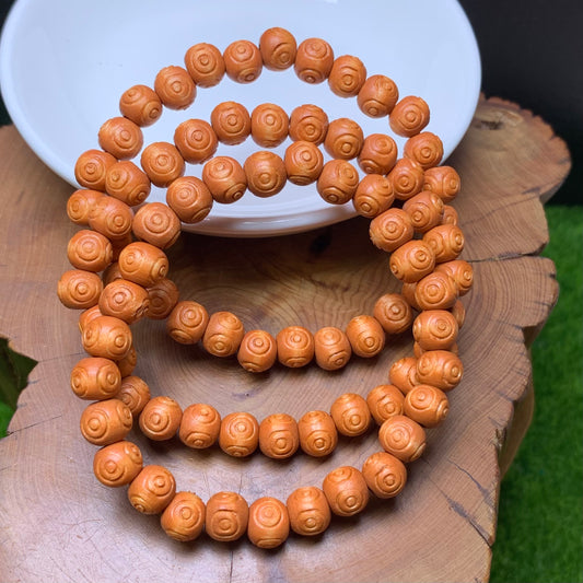 Crass tree pattern carved bracelet 7mm 1pc(SL672)