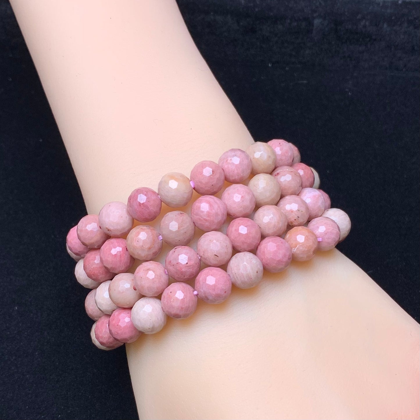 Pink lace jasper facet bracelet 8mm 1pc(SL685)