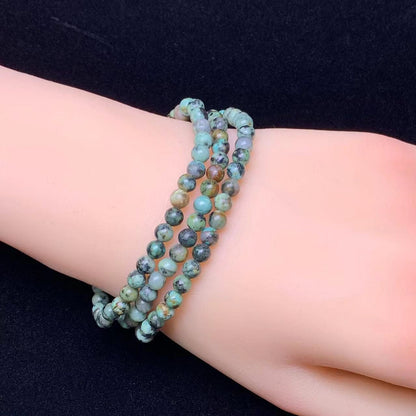 African Turquoise 3circle bracelet 4mm 1pc (SL731)