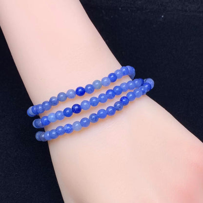 Blue Aventurine 3circle bracelet 4mm 1pc (SL733)