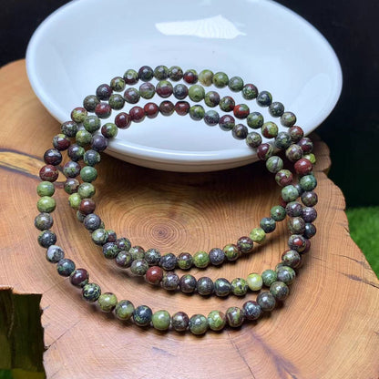 Dragon Blood Jasper 3circle bracelet 4mm 1pc (SL737)