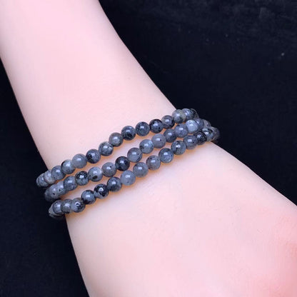 Larvakite 3circle bracelet 4mm 1pc (SL738)