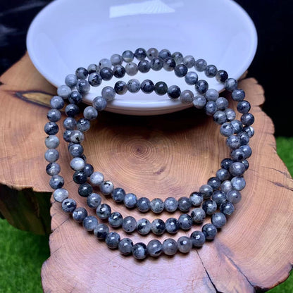 Larvakite 3circle bracelet 4mm 1pc (SL738)