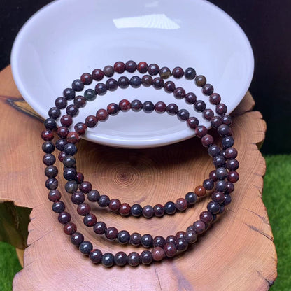 Chicken Blood Jasper 3ciecle bracelet 4mm 1pc (SL748)