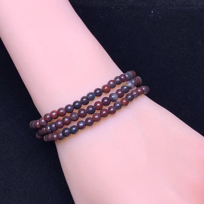 Chicken Blood Jasper 3ciecle bracelet 4mm 1pc (SL748)