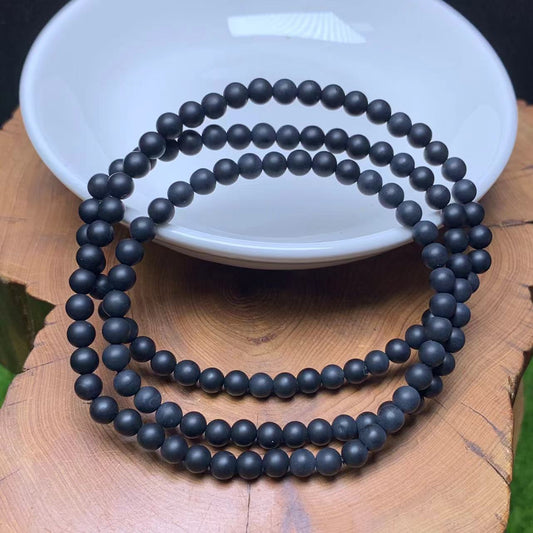 Mate Black Onyx 3circle bracelet 4mm 1pc (SL743)