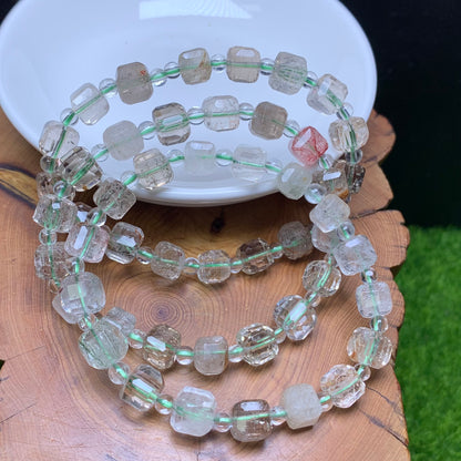Garden quartz sugar cube bracelet 8mm 1pc(SL717)