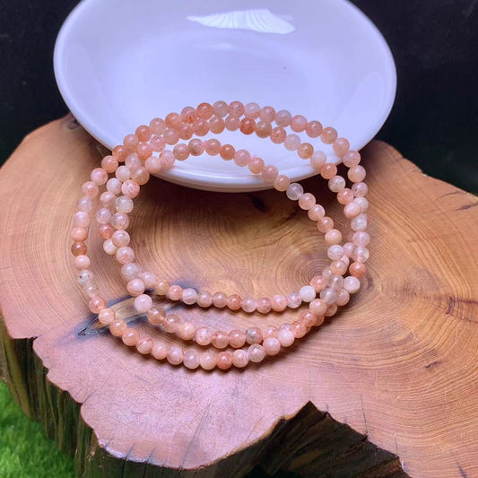 Sunstone 3circle bracelet 4mm 1pc (SL777)