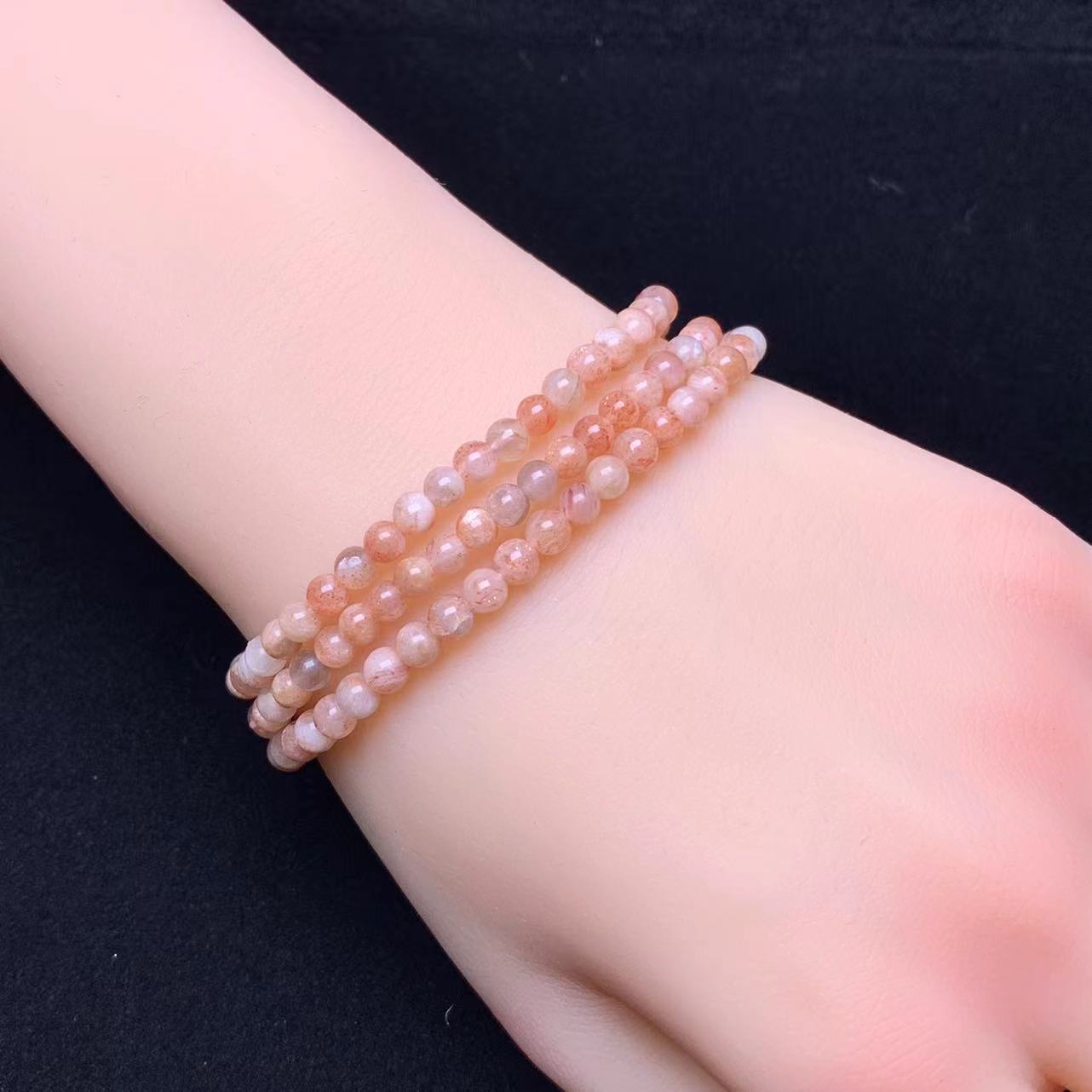 Sunstone 3circle bracelet 4mm 1pc (SL777)