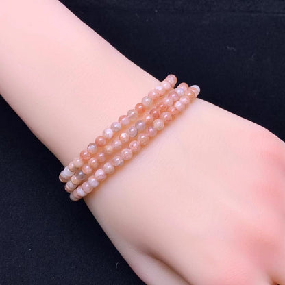 Sunstone 3circle bracelet 4mm 1pc (SL777)