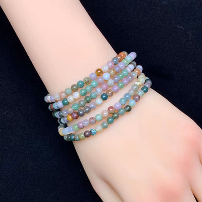 India Agate 3circle bracelet 4mm 1pc (SL776)