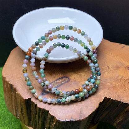 India Agate 3circle bracelet 4mm 1pc (SL776)