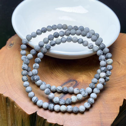 Matt Picasso Jasper 3circle bracelet 4mm 1pc (SL769)