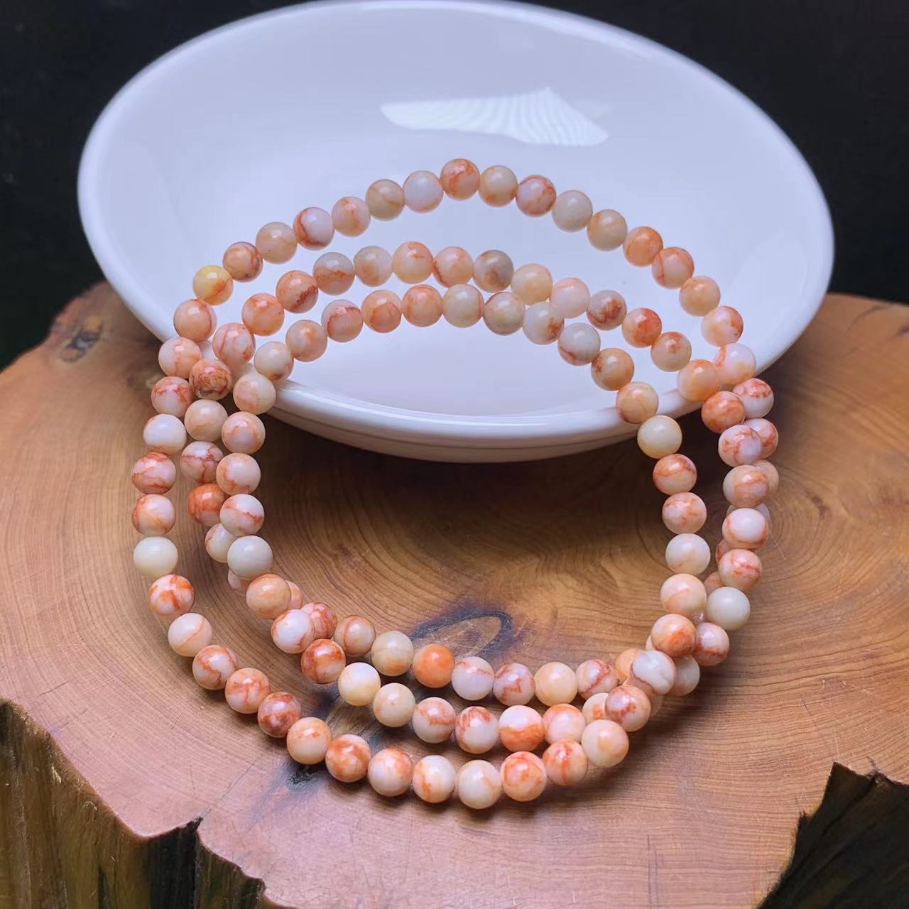 Red Network 3circle bracelet 4mm 1pc (SL771)