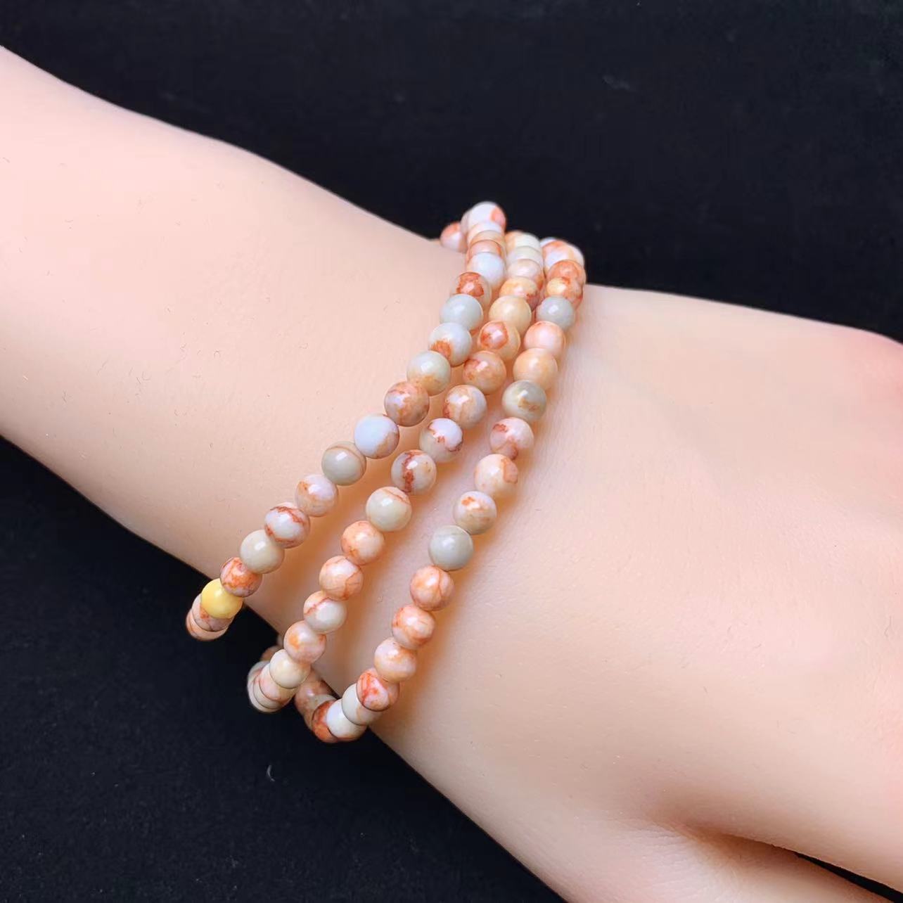 Red Network 3circle bracelet 4mm 1pc (SL771)