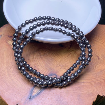 Hematite 3circle baecelet 4mm 1pc (SL768)