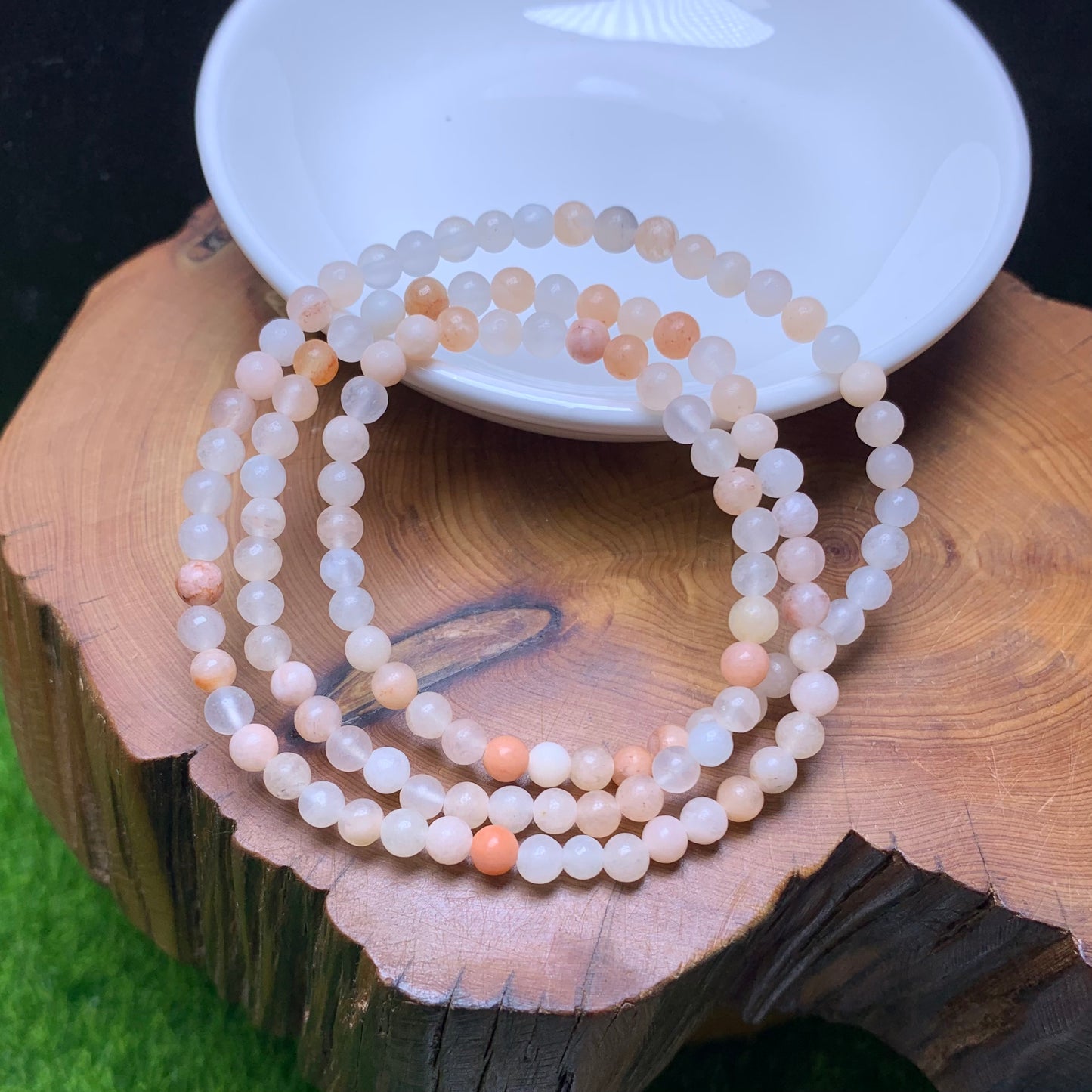Pink aventurine 3 circle bracelet 4mm 1pc(SL761)