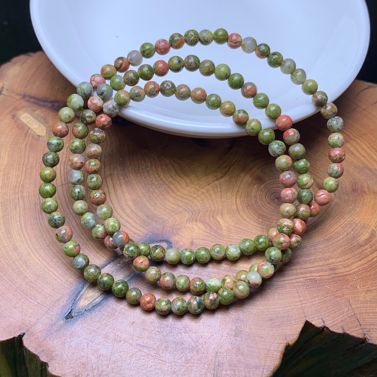 Unikite 3 circle bracelet 4mm 1pc(SL782)