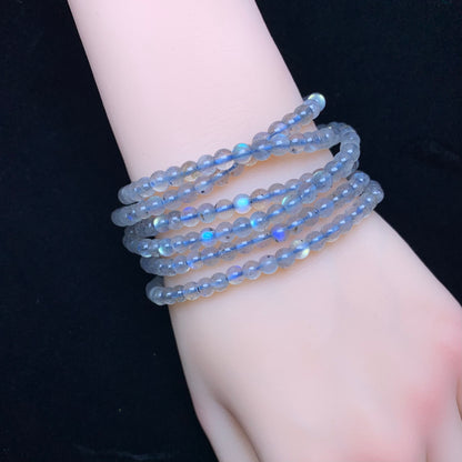 Labradorite 3 circle bracelet 4mm 1pc(SL783)
