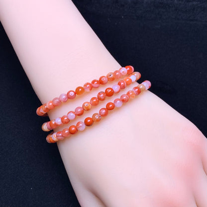 Southern carnelian 3circle bracelet 4mm 1pc(SL786)