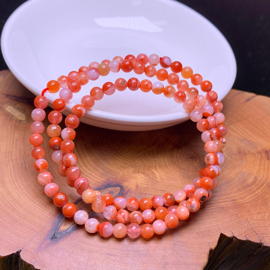 Southern carnelian 3circle bracelet 4mm 1pc(SL786)