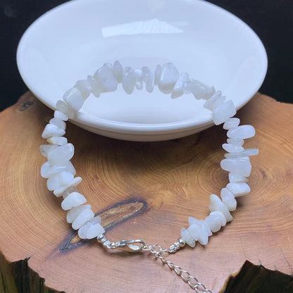 White moonstone chip bracelet 1pc(SL811)