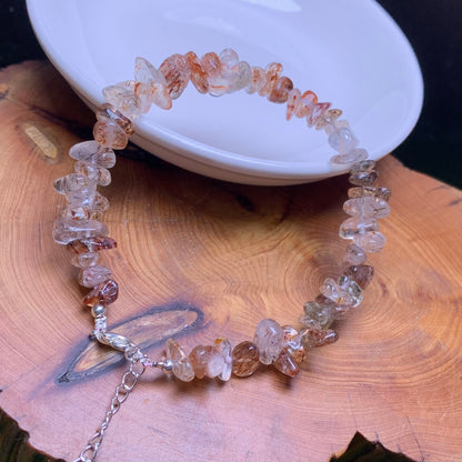 Copper rutile chip bracelet 2pcs(SL814)