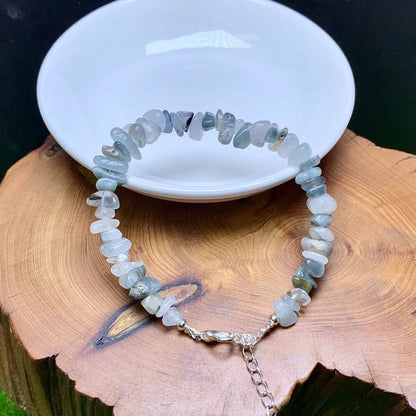 Blue rabbit hair chip bracelet 1pc(SL807)