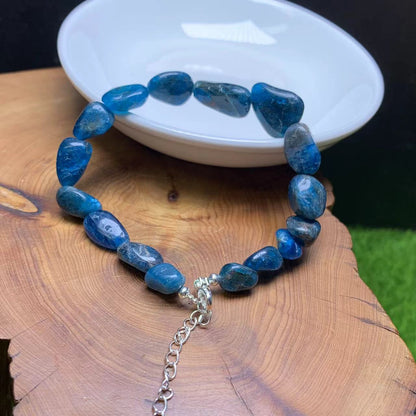Blue apatite freeform bracelet 1pc(SL843)