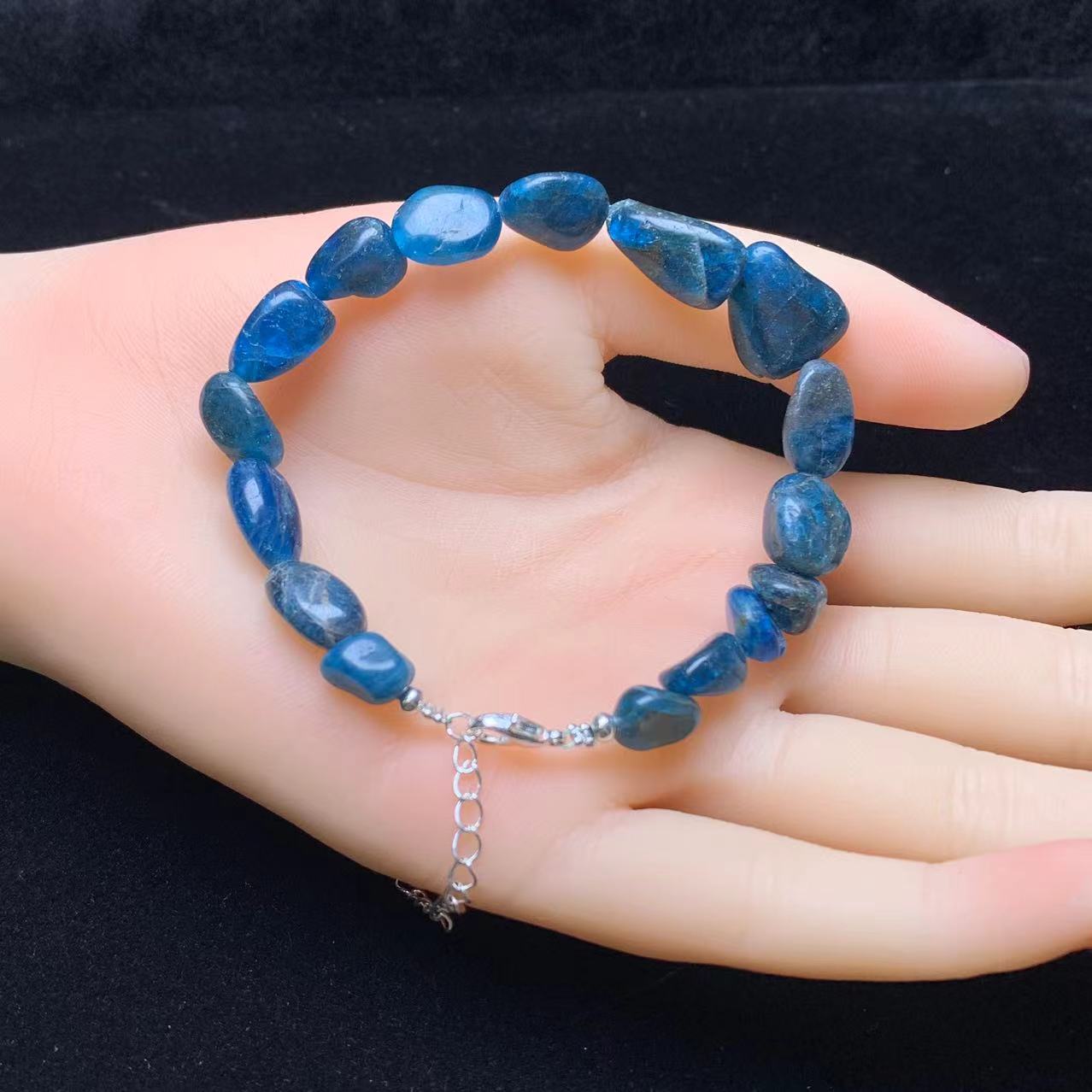 Blue apatite freeform bracelet 1pc(SL843)